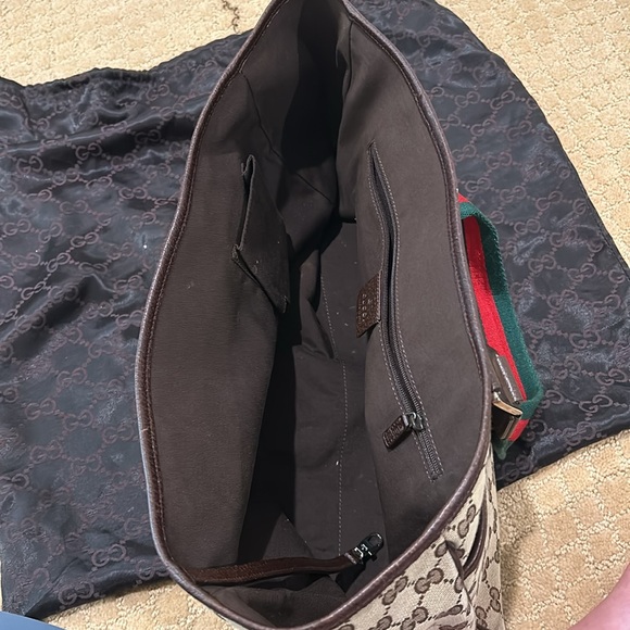 Authentic monogram Gucci tote with dust bag, Euc - Picture 8 of 12